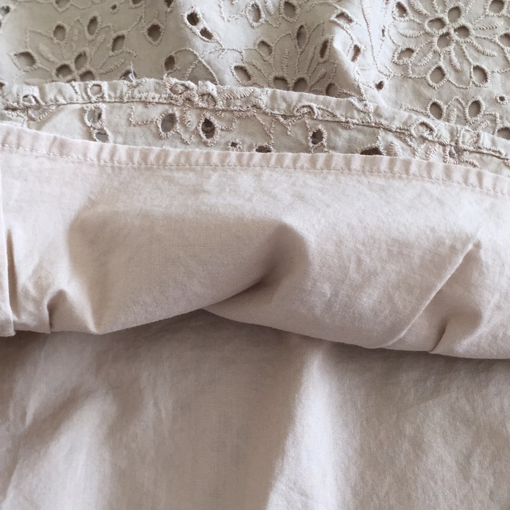 Talbots 100% Cotton Eyelet Sleeveless Skirt Set Size 4 - Picture 9 of 15